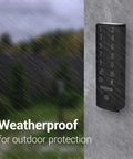 Wireless Bluetooth Fingerprint Keypad for Aegis Smart Door Lock Tap to Unlock Passcode Access in rainy outdoor weather