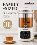 3L Electric Kettle And Beverage Dispenser With Infuser And Spigot All In One Health Pot For Iced Tea And Coffee on kitchen counter