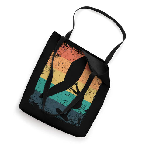 Retro Wing Surfing Tote Bag For Men With Dope Vintage Wingfoil Design 16x16 inch bag with dual black handles
