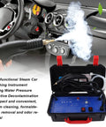 Heavy Duty Home Steam Cleaner With Stainless Steel And ABS Build 120C High Temp 3.5Bar Steam In 20 Seconds 1700W US Plug 110V Integrated Tool Box 1.2m Inlet Hose Portable Handle cleaning car interior