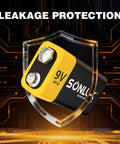 9V carbon zinc battery 6F22 with leakage protection shield, 10 Pack 9V Carbon Zinc Batteries For Smoke And CO Detectors, Ultra Long Lasting Beefy Power