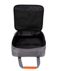 Open view of Built Tough Camping Gas Tank Bag With 320D Cationic Fabric, showing interior compartments and thick padding.