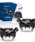 Two Piece Kit Rear Steering Knuckles With Wheel Bearing Hubs For 2006 2010 Ford Explorer Mercury Mountaineer And 2007 2008 2009 Explorer Sport Trac Replacement displayed with packaging
