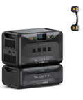 Apex 300 Portable Power Station With B300K Expansion Battery 5529.6Wh LFP Backup Power For Home RV And Emergencies Six 3840W AC Outputs With 7680W Surge Dual 120V And 240V Output Off Grid Ready featuring stacked units and connection cable