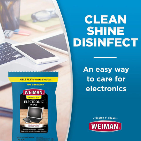 Electronic Disinfecting Wipes For Laptops Computers TVs And All Screen Surfaces No Residue 2 Pack 15 Count Safe Gentle Cleaning