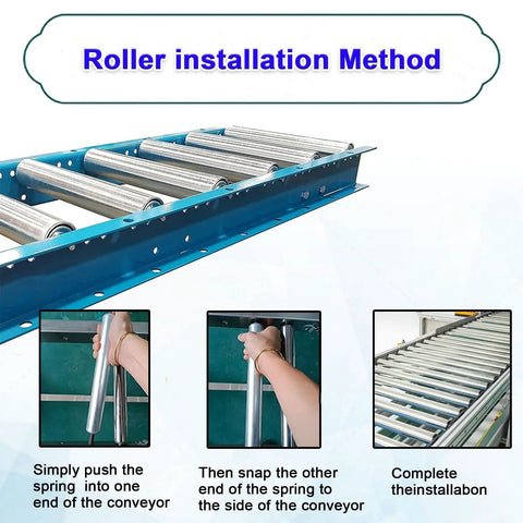 Beefy 5 Pack Galvanized Steel Conveyor Rollers For Industrial Belt Systems 32 Mm Diameter By 800 Mm Length Built Tough And Lasting Heavy Duty Replacement Parts For Industrial Equipment, roller installation method