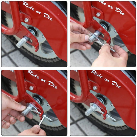 Installation of Front And Rear Mini Bike Wheel Bearings 6202RS Replacement Kit on bike frame