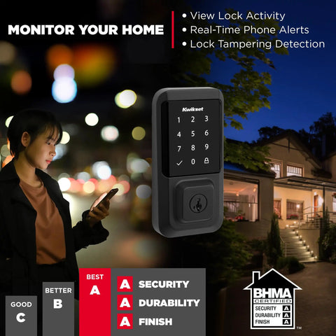 Lock Down Your Home Base With This Fly WiFi Smart Lock That Skips The Hub Hassle Entirely For Pure Keyless Entry Perfection Via Touchscreen Deadbolt In Matte Black, showcasing a matte black touchscreen deadbolt with a user interacting.