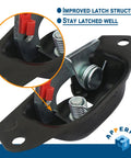 Built Tough Rear Tailgate Latch Lock Kit With New Cable Bolts Drops Right In On 1999 2000 2001 2002 2003 2004 2005 2006 2007 Chevy Silverado And GMC Sierra 1500 2500 3500 showing improved latch structure.