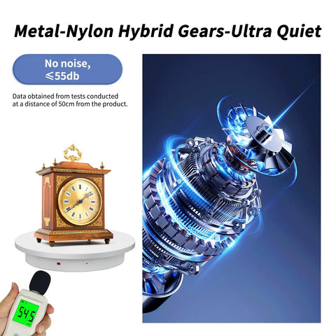 Super Heavy Duty Motorized Turntable With Speed Adjustable Base For Human 3D Scan And Store Display showcasing the display and gear mechanism.