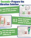 Step-by-step instructions to use 15 Pack pH Buffer Powder Calibration Kit With 4.00 6.86 9.18 pH Buffers And 3 Extra Bottles.