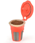 Unbleached Paper Filters For Reusable Carafe Fits All Brands 100 Count Box Compostable And Disposable For Mess Free Brew Of Coffee Or Tea Eco Friendly Kitchen Accessory in red carafe