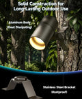 Low Voltage Landscape Down Lights Outdoor LED Spot Lighting For Yards, Wall Mounted With 160 Degree Adjustable Beam