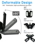 High Output 150W LED Garage Light With Four Adjustable Panels 15000 Lumens 6500K Daylight E26 E27 Shop Lighting