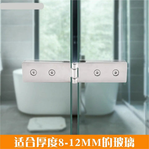 Heavy Duty Stainless Steel Glass Door Hinge For Frameless Bathroom And Shower Setup with smooth pivot in modern bathroom.