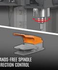 Hands-free spindle direction control mechanism for Rock Solid Benchtop Mini Mill Drill Machine with R8 spindle.