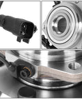 32 Spline Front Wheel Bearing Hub Assembly With ABS Sensor Plug for Jeep Wrangler JK 2007-2018, Bare Steel, Dana 30/44 Axles