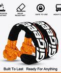 Beefy Half Inch By 22 Inch Soft Shackle Recovery Kit For Off Road Winch And Vehicle Towing 56000 Lbs Capacity Orange