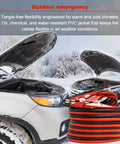 Top Shelf Heavy Duty Jumper Cables Kickstart Your Rig With Zero Hassle Using 25 Ft 1 Gauge booster cables for outdoor emergency use.