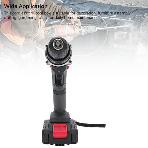 Rock Solid Cordless Drill Driver With 21 Volt Battery And Dual Gear Transmission for fast wood drilling and home tasks.