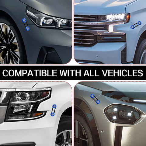 Universal Car Bumper Quick Release Fastener Kit With Stainless Steel Bolts Front And Rear Bumper Fasteners Blue Finish