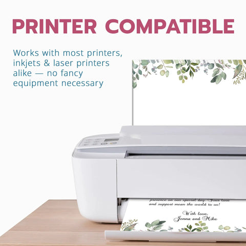 Greenery Letterhead Paper 8.5 By 11 Inches 50 Sheets Printer Friendly Writing Paper For Laser And Inkjet Elegant Stationery display