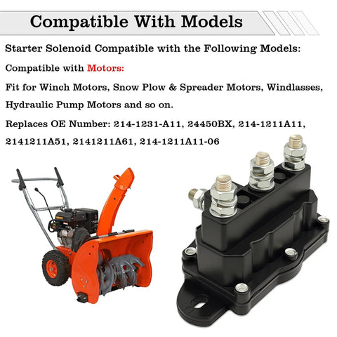 Beefed Up Starter Solenoid 12V 6 Terminal Relay Switch with winch motor compatibility display