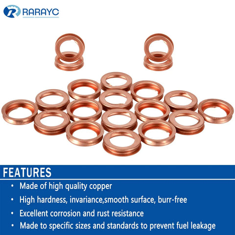 20 Piece Oil Drain Plug Crush Washer Kit 11026 JA00A For Nissan Infiniti Copper C2680H Washers 17.6mm OD