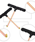 2 Pack Trampoline Spring Pull Tool With T Hook Universal Fit Easy Pull Design With Plastic Handle Shown in Detail
