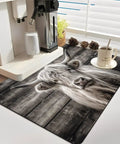 Absorbent Coffee Machine Mat for Kitchen Countertop 11.8 by 17.7 Inches Non Slip Drain Mat With Grip Top No Mess Dry Surface