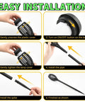 Instructions for assembling Outdoor Halloween Lights Four Pack LED Torch Lanterns With Flickering Flame Effect Waterproof Tiki Torches