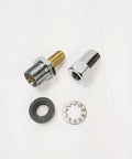 Components of Beefy 3/8-24 Threaded Stud Antenna Mount For CB And Ham Radios Heavy Duty Antenna Mount Adapter Silver Finish
