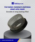Stainless steel wire mesh debris filter for livewell pumps on display table, Do-It-All Stainless Steel Strainer Three Quarter Inch Inline