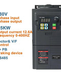 Beast Mode Three Phase Motor Speed Control VFD Frequency Drive Inverter with Smooth Soft Start Functionality Designed for Heavy Industry Use Providing Reliable Voltage Regulation and Seamless RS485 Connections Today. 380V 3-phase VFD, 5.5kW