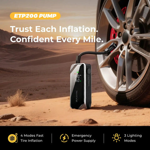 Rechargeable Cordless Tire Inflator With Knob Pressure Control And Auto Shut Off, Portable Electric Air Pump With Digital Gauge For Car Tires, Bikes, Balls, Compact Air Compressor