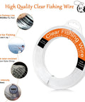 Ultra Clear Monofilament Fishing Line Wire 0.45 mm Nylon Invisible String For Fishing Balloons Garlands Crafts And Decorations 230 M 755 Ft Strong Smooth Transparent And Nearly Invisible spool with features.