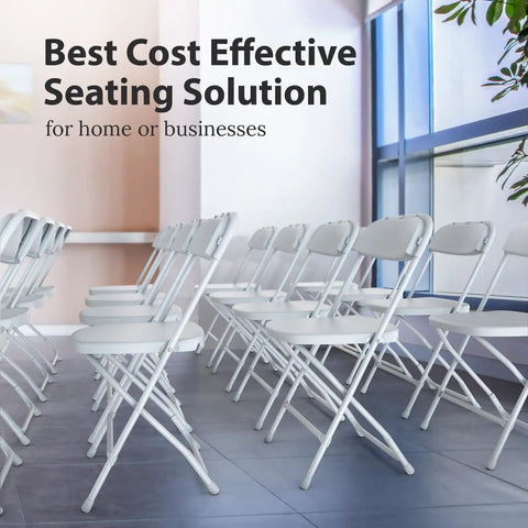10 Pack Foldable Plastic Chairs For Indoor And Outdoor Use, Stackable Folding Chairs With 350 Lb Capacity Steel Frame, Perfect For Events