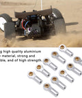 Lightweight Aluminum RC Link Rod Ends Set Durable Tie Rod End Ball Joints M3 10Pcs Silver For RC Cars Trucks Drones Hobbyists And Model Builders Optimized Handling For Stable Flexible Driving on RC crawler in sand