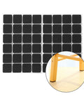 48 Pack Black Rubber Feet Pads Non Slip Floor Protectors For Furniture And Appliances shown on chair legs