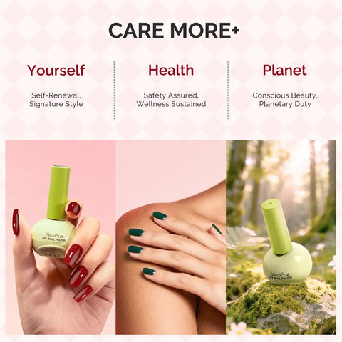 Gel Nail Polish Set Six Pink Nude Shades With Highly Pigmented Color Soak Off UV LED Formula In Tilt And Stand Bottle HEMA Free