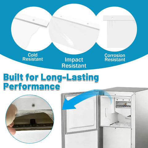 02-2479-21 Ice Maker Curtain Replacement Assembly For DC33 And DCE33 Undercounter Ice Machines - OEM Style Curtain For Precise Evaporator Alignment And Easy Installation, white plastic curtain