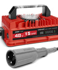 15 Amp 48 Volt Golf Cart Battery Charger For Club Car With 3 Pin Round Plug Lead Acid Compatible Heavy Duty Rubber Cord