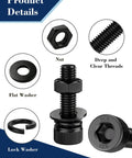 Tough As Nails 800 Piece M3 Screw Assortment Kit Knockout Deal featuring black hex nut, flat washer, and socket head cap bolt.
