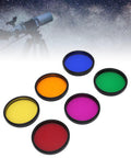 6 Piece 2 Inch Telescope Eyepiece Filter Kit Moon Filter With M48x0.75mm Threads Eyepiece Filters in Storage Case for Planetary Viewing