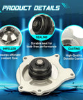 Close-up of Bully Proof Engine Water Pump showcasing impeller, seal, and durable casting for efficient coolant flow.