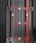 Heavy Duty Foldable Platform Trolley With Smooth As Butter Eight Inch Rubber Wheels And Trustworthy Parking Brake close-up of frame details