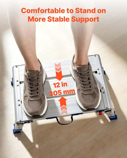 Beefy Aluminum Folding Work Platform With Adjustable Height From 12 To 16 Inches 500 Lb Capacity Non Slip Work Surface Portable Bench For Painting Cleaning Home And Pro Use, 12 in height
