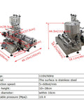 Heavy Duty Automatic Double Head Paste And Liquid Filling Machine With 100 To 1000 Ml Range And Drip Free 12 Mm Nozzle, stainless steel design.
