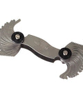 Screw pitch gauge with 30 steel leaves fanned out, Made in USA, for 4–42 TPI English threads