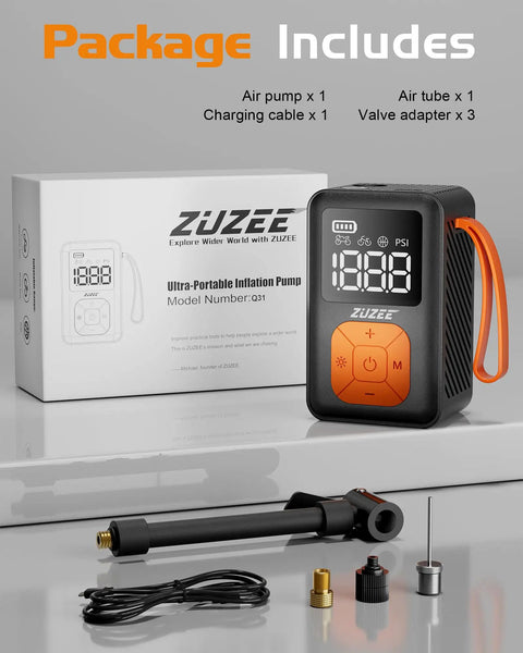 Mini Bike Pump With Gauge Portable 150 PSI Electric Tire Inflator For Road Bikes MTB And E Bikes Auto Stop Brushless Motor